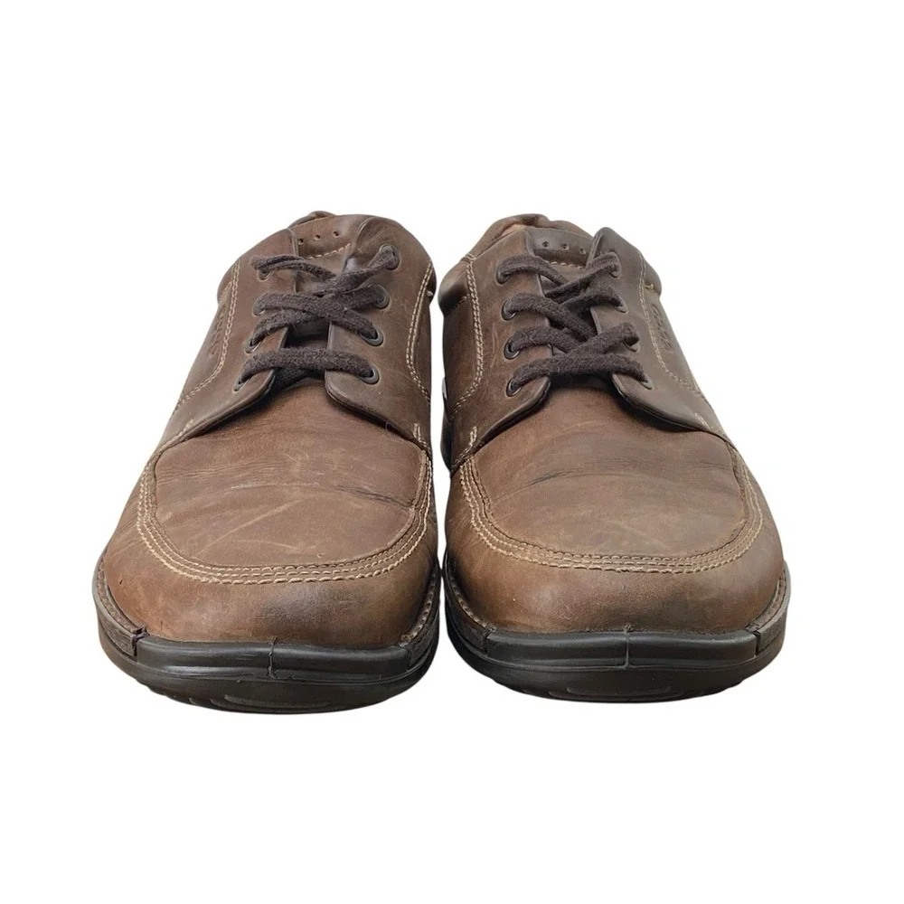 Ecco‎ Fusion Seawalker Brown Leather Oxford Shoes Men's Size EU 44 US 10-10.5